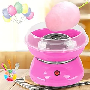Jukkre Cotton Candy Machine,Home DIY Children Cotton Candy Maker 110V Portable Marshmallow Machine Electric Sugar Floss Maker Homemade Sweets Candy Making Supplies for Birthday Parties Pink