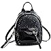 Produktbild Yolease Frauen Rucksack PU Leder Rucksäcke Teenage Pailletten Schule Schultertasche Rucksack o.ä New, Damen, Schwarz