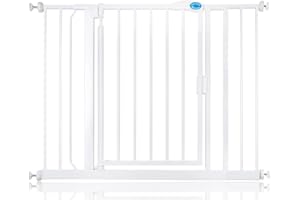 Bettacare Barrière de Sécurité à Fermeture Automatique, 103.8cm - 110.8cm, Blanc, Barrière de Sécurité à Pression, Barrière pour Bébé, Barrière de Sécurité pour Portes et Couloirs