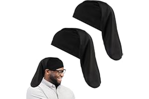 TSHAOUN 2 cappucci per dreadlock per capelli lunghi, per rasta, per capelli lunghi, per uomini e donne.