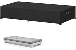 VANSHEIM Pokrowiec ochronny na leżak ogrodowy, wodoszczelny, do użytku na zewnątrz, pokrowiec ochronny na leżak, wiatroszczelny, 210 x 75 x 30 cm