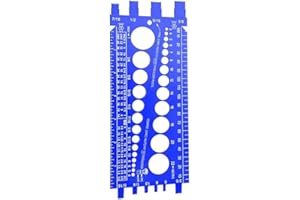 Ginobili Bolt Size and Thread Gauge Bolt and Nut Identifier Blue Bolt Nut Thread Measure Gauge 1 PCS
