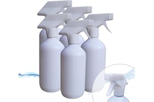 ‎SOLUTIONAR SOLUTIONAR 5er Set Sprühflasche in weiß [JE 500 ML] für vielseitige Anwendungen im Haushalt und Garten Pumpsprühflasche mit Strahl- und Zerstäuber Funktion für Reinigung Auto Pflanzen Haare