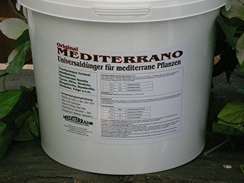 Mediterrano-Dünger Palmen-Dünger 3Kg ( pro Kg 8,16) Universal-Dünger Spezial-Dünger für tropische und mediterrane Palmenarten Bananen-Bäume-Pflanzen Oliven-Bäume Zitronen-Baum Hanf-Palmen Zitrus-Pflanzen Garten-Dünger