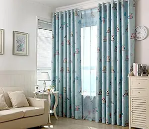 JUPON Kids Room Premium Soft Microfibre Curtains with High End Eco Friendly Printing, Pack of 2 Piece (44inch X 84 inch)