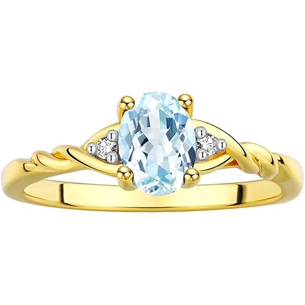 Jobo Damenring 14 Karat Gold – Mit 5 Diamanten, 0,025 Ct, In Hochwertiger Schmuckschachtel
