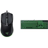 ماوس ألعاب سلكي خفيف الوزن Razer Cobra مع Chroma RGB Feather-Light 57 جم وOrnata V3 X - لوحة مفاتيح ذات غشاء مسطح مع مفاتيح غشاء صامتة Chroma RGB