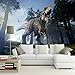 Produktbild VVNASD 3D Dekorationen Wandbilder Aufkleber Wand Tapete Dinosaurier Wohnzimmer Sofa Background Decor Kunst Mädchen Schlafzimmer (W) 400X(H) 280Cm