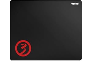 OZONE GAMING GEAR Alfombrilla Gaming Ozone Ground Level M - Diseño Gamer - Tamaño Intermedio - Ergonomica, Superficie Tela Suave, Base de Goma, Antideslizante, Negro
