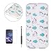 Produktbild Silikonhülle für Moto G4 Play, Hancda Weich TPU Durchsichtig Schutzhülle Silikon Transparent Handyhülle Klar Case mit Muster Ultradünn thin Gummi Bumper Cover Handytasche Kratzfest Rückseite Schale Etui für Motorola Moto G4 Play - Einhörner