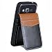 Produktbild Samsung Galaxy J3 2016 Hülle, Coolden® Display & Kamera Schutz Handytasche Brieftasche mit Kreditkarte Kartenetui Kartenfach für Samsung Galaxy J3 2016 Handyhülle Samsung Galaxy J310 Ledertasche (Schwarz)