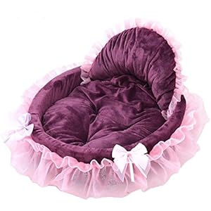 Covermason Bett Haustierbett für Hunde, Welpe, Katzen und Kleintiere (46*43cm, Lila)