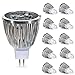 Produktbild GreenSun LED Lighting 10er MR16 GU5.3 LED Lampe 5W 480 Lumen Kaltweiß 6000-6500K Ersetzt für 50W Glühbirne Spots Stahler DC 12V LED Leuchtmittel Abstrahlwinkel 120º Energiesparlampe