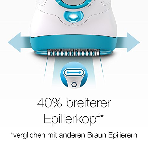 Braun Silk-épil 9 SkinSpa Epilierer 9-969e, mit Peeling- und Gesichtsreinigungsbürste, weiß/türkis - 3