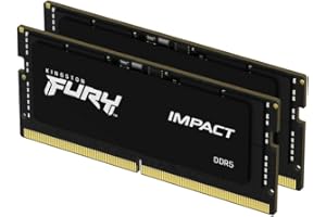 Kingston FURY Impact XMP 32GB 6400MT/s DDR5 CL38 SODIMM Memoria Gaming per Laptop Kit da 2 - KF564S38IBK2-32