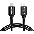 Honeywell USB Type C To Type C Cable, 6 Feet(1.8M), PD 60W, QC 3.0, Fast Charging & Sync Cable, Ultra Soft Silicone cable for Smartphone, Laptop, Power Bank, Tablet- Black