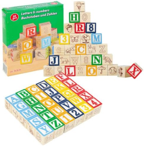 30 Piece Letters, Numbers And Alphabet Bricks At Wooden Building Blocks Toy/ Toys Game Play Kids Childrens Child Toddler Baby Cool Activity Educational Creative Fun Special Unique Devlopment Developmental Friends Boys Girls Present Latest Newest Learning Outdoor Indoor Room Home House Easy Coolest Hands Smart Motoric Classic Constructions Preschool Popular Large Little Small Big