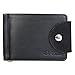 Hide & Sleek Slim Black Leather Card Holder with Metal Note Clip RS.349.00
