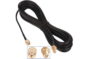 GTIWUNG Cable de Extensión de Antena SMA, 10m Macho a Hembra Cable Alargador de Antena, WiFi FPV Cable de RP-SMA, Negro