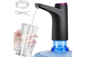 LYPPUL Elektrischer Wasserspender, USB-Lade Automatische Trinkwasserpumpe, 5 Gallonen Wasserpumpe für Wasserflasche, Wiederaufladbare Wasserspender für Home Camping Office Küchen Schule