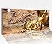 Produktbild Acrylglasbild 100x40cm Vintage antike Karte gold Kompass Retro Acrylbild Glasbild Acrylglas Acrylglasbilder 14A1633, Acrylglas Größe1:100cmx40cm