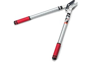 Kimura ® Pro Troncarami da giardino per carichi pesanti Troncarami a incudine Premium con meccanismo ad azione composta, manici telescopici leggeri, lame affilate in acciaio giapponese SK5, cesoie da