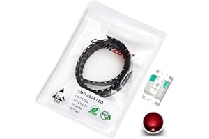 CHANZON 100 pcs 0805 Red SMD LED Diode Lights (Small Surface Mount Chip 2.0mm x 1.2mm for PCB DC 2V 20mA) Super Bright Lighting Bulb Lamps Electronics Components Light Emitting Diodes