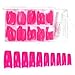 BF New Colored French Acrylic Nail Tips with Tip Box & Glue For Nail Extensions Nail Art Display (100pcs) - Sharp Pink