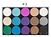 LyDia® 15 COLOURS EYESHADOW PALETTE Smokey Eye Effect Neutral Nude/White Highlight/Brown/Black/Chocolate/Purple/Blue/Green/Grey Silver #3 (15 colours eyeshadow #3)