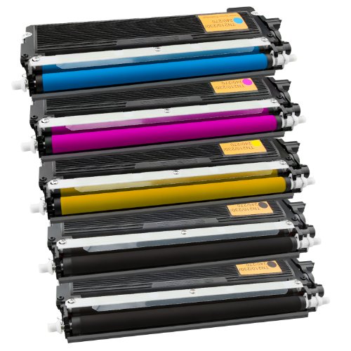 PlatinumSerie® Set 5 Toner-Kartuschen XL kompatibel für Brother TN-230 HL-3040N HL-3040CN HL-3045 CN HL-3070CN HL-3070CW HL-3075 CW MFC-9120CN MFC-9320CW DCP-9010CN MFC-9125 CN MFC-9325 CW - 2