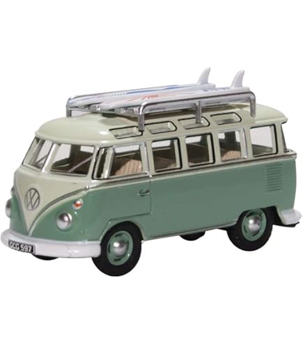 Kinsmart Volkswagen Camper Van Bus 1962 – Modellino Die-Cast Scala 1:24, Rosso Hippy - 4