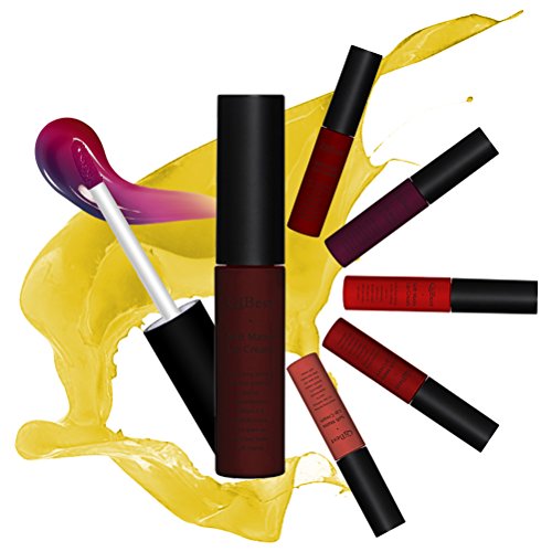 Greencolourful 6 er Farben Wasserdichte Flüssige Lippenstift Make Up Liquid Lip Gloss Matte Lipstick Pen Kosmetik Lippencreme (A) - 6
