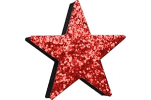 Red Glitter Star Car Aerial Ball Antenna Topper (one P&P charge no matter how many items you buy from Aerialballs.)