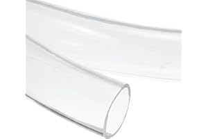 sourcing map Clear PVC Tubing, 35mm ID x 41mm OD - 4ft PVC Tube Lightweight Vinyl Hose, Transparent Flexible Plastic Water Tubing for Air Oil Water Transfer Aquarium Irrigation