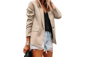 Onsoyours Blazer para Mujer Chaquetas de Trajes Mujer Elegante Ajustada Chaqueta Casual OL Oficina de Manga Larga para Primavera Otoño