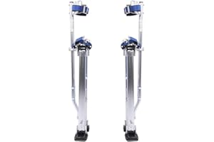 Cocoarm Stilts Work Stilts for Drywall Drywall Tool Ceiling Builder Painter Adjustable Drywall Plastering Stilts Painter Tool Aluminium Alloy Silver