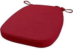Orumrud 1er Set Almohadillas para sillas 40x38x33cm(3cm) Almohadillas para Interiores y Exteriores Funda de cojín para Muebles de Patio Rojo Oscuro