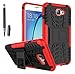 Produktbild Samsung Galaxy A5(2017)/A520 Neu Design Hülle mit Schwarz kapazitive Feder,ISENPENK TPU+PC Ultra Slim Silikon Tough Rugged Dual-Layer Hardcase with Built-in Kickstand Thin Stand Case,Wasserdicht Shockproof Anti Slip Stoßfest Protection Outdoor Tasche Schutzhülle für Samsung Galaxy A5(2017)/A520 5.2Zoll-[rot]+Schwarz kapazitive Feder