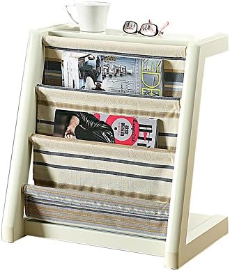 Shelving MEIDUO Kids Childrens Bookcase Wooden Rack Children Sling Storage Bookshelf to Protect your Kids Books – Perfect Height for your little reader very durable (Color : Milky)