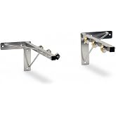 Stainless Steel Pulley Drying Rack with 2 Arms and 6 Brass Pulleys | Avalon Fixed Wall Squared Clothes Airer. 2 Stainless Ste