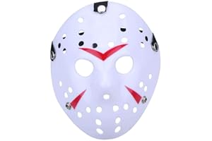 Boolavard Horror Mask Halloween-Kostüm Hockeymaske Party Cosplay Requisiten Maske