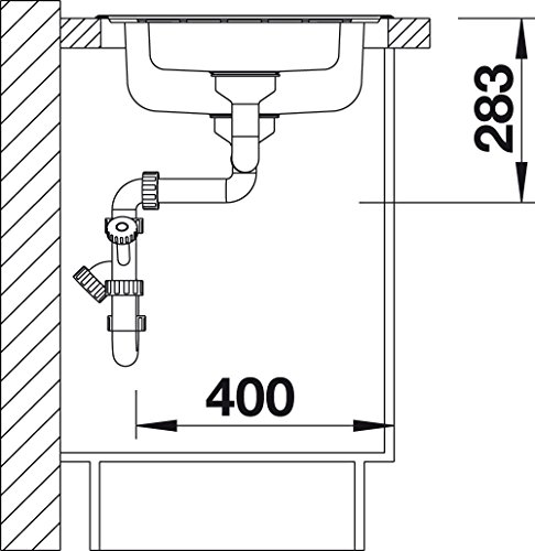 Blanco Lanis 6 S Küchenspüle, Edelstahl Bürstfinish, 516049 - 5