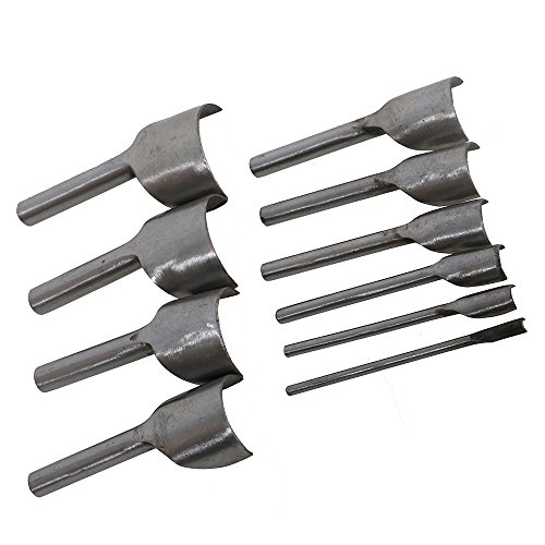 Malayas®Leder Handwerk Cutter Punch U Form Halbrund Schneider für Leder Handarbeit Gürtel Geldbeutel Lederarmband Tasche 10 pcs DIY Leather Craft Tool 10-45mm