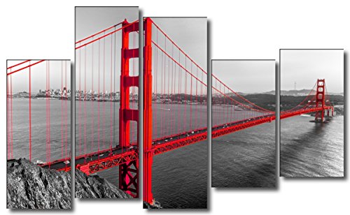 DekoArte 126 - Cuadro moderno, Puente San Francisco, 150 x 100 cm