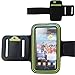 Produktbild S Verstellbar Sport Fitness Lauf-Armband Schutzhülle Halterung Mit Valcro Uhrenarmband Für Samsung Galaxy S2 SII I9100 - GRÜN