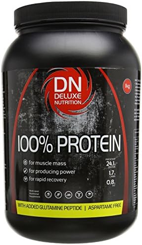 Deluxe Nutrition 100% Protein 1kg Smooth Banana With Whey, Isolate Protein And Added Glutamine Peptide