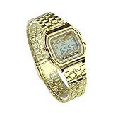 Herren und Damen Retro Armbanduhr TEBAISE 2018 Unisex Armband Uhren (Gold)