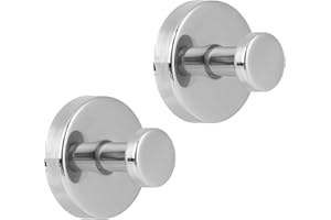HZPZPP |Suction on Wall Wooks for Bathroom|Stainless Steel Waterproof Suction Hooks Without Drilling, Suitable for Bathroom Shower Towel Kitchen Glass Doors (2Pcs Mirror Light)