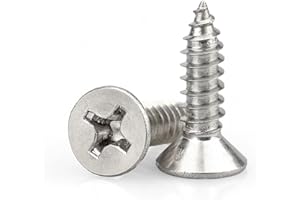 LERNOU M3x16mm Wood Screws,Flat Head Screws for Wood, Stainless Steel Small Screw,Multi Purpose Screw for Furniture, Woodworking, DIY (100pcs)