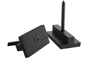 YOUTU® 100 Stück WPC Clips, Versteckte Befestigung mit T-Clip mit Schrauben, versteckte Befestigung mit Edelstahlschrauben, 6 mm Terrassenclips Kunststoff für WPC/BPC Dielen. (100 Stück WPC Clips)